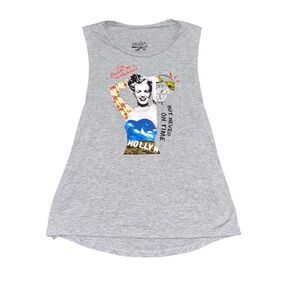 Marilyn Monroe grey, sleeveless, American, USA 4th of July, soft cotton tank S/M
